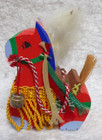 Japanese Chagu Umakko Vintage Wood Horse 3-5 8  Figurine Folk Art   Box   Card