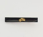 Antique 19th Century Onyx Bar Pin With 18k Gold Nugget Detail