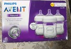 New Phillips Glass Avent Bottles 4 Oz Baby Newborn  0  Three Pack Natural Latch 