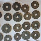 Lot Of 74 Vintage Chinese Qing Dynasty Cash Coins - Huge Estate Lot W  Large 10