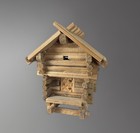 Vintage Norwegian Hand Made Folk Art Wood Stabur   Barns Christmas   Jul Decor