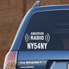 Amateur Radio Call Sign Signal 2 Pack 6  White Decal Ham Radio Scanner Shortwave