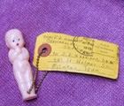 Unique Vintage Antique Souvenir Postcard W  Attached Celluloid Doll Rare