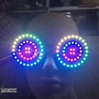 High Quality Usb Recharge Rezz Led Glasses Light Up Goggles Rainbow Full Color