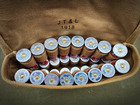 Us Ww1 Canvas Shotgun Shell Ammunition Pouch Marked Jt l 1918 Holds 32 12 Gauge