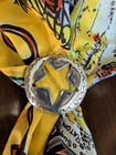 Sterling Silver Handmade Stamped Scarf Wild Rag Slide Star Cowboy Western 1   