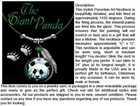 Giant Panda Adjustable Necklace Jewelry Zoo Bamboo Art Bears Wildlife Free Ship 
