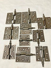 Large Lot 10 Antique Original Victorian Eastlake Cast Iron Hinge Hinges No Pins
