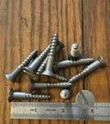Wood Screw Antique American Flat Head Slotted  16 X 1-1 2 Steel Bright Free Ship