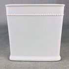 Restoration Hardware Tissue Box Cover White Ceramic Bead Detail R H Square 6 