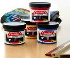 Speedball Fabric Screen Printing Ink Set - Yellow Blue Red Black 4 Oz Each