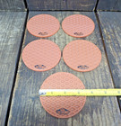 Set Of 5 Vans Off The Wall Waffle Weave Rubber Drink Tan Coasters Cool  Vintage