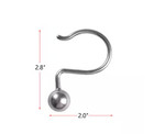 12 Pack  Utopia Alley Hk7bn Ball Bath Shower Rod Curtain Hooks In Brushed Nickel