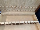 Vintage Silverware Flatware Wood Storage Chest Box Anti-tarnish Lining  See Pics