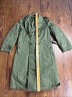 Vintage Us Army Overcoat Men   s Regular Medium Cotton Og-107 Trench Coat 60   s