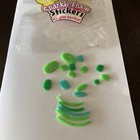Vtg Creative Hands Sparkle Sugared Stickers Flowers Green Teal Ovals Petals