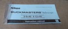 Nikon Buckmasters Ii 3-9x40mm Bdc Riflescope W  Original Box   Manual   J