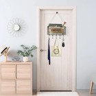 Mail Organizer Wall Mount  Rustic Mail Holder Key Holder For Wall With Hooks  Sm