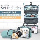 Travel Gear 3-piece Hanging Travel Toiletry Bag Set With Tsa Pouch  Dusty Teal