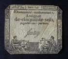   Us1 09    French Banknote  Assignat 50 Sols   Year   1792  
