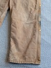 Vintage Carhartt Coveralls Mens 44 Short Brown Duck Quilt Lined X01 Brn Usa Made