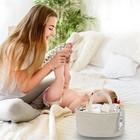 Baby Diaper Caddy Organizer For Girl Boy Cotton Rope Nursery Regular  Oatmeal