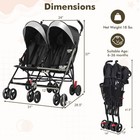 Foldable Twin Baby Double Stroller Kids Ultralight Umbrella Stroller Pushchair