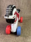 Vintage Pull-along Plastic- Red  While   Blue Toy Horse