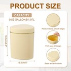 Mini Trash Can With Lid  Desktop Small Trash Can Recycling Bin Yellow