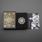 New  Hitex X Playge  misfortune Cat  Titanium Edc Chip  3d Stainless Steel Inlay