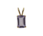 19thc Antique 1ct Scotland Amethyst 14ktgf Pendant  Medieval Bible Holy City Gem