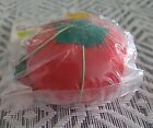 Rare Fruit Of The Loom Vintage Tomato Pin Cushion W  Strawberry Needle Sharpener