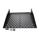 Cantilever Server Shelf Vented Shelves Rack Mount 19  2u Black 18  Deep W lip