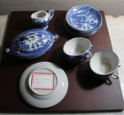 Vintage Blue Willow Made In Japan  Small Child   s 10 Piece China Set 1940