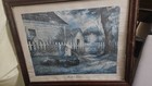 Signed Framed Matted Art Prints Lot 2 Basket Still Life   Country House Scene