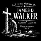 Custom Human Memorial Stone Granite Grave Marker Photo Engraved 12x12 Cowboy