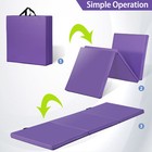 Tri-fold Folding Exercise Aerobics Mat Tumbling Mat For Gymnastics Fitness Yoga