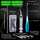 Tonsil Stone Remover 6 75  Led Tool Kit 5 Attachment Tips Oral Irrigator Light
