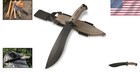 Tan Recurve Blade Machete For Camping   Yard Work