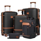  Expandable Luggage Sets 5 Piece  Lightweight Hard Shell Travel Suitcase Set 