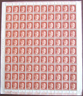 Deutsches 3rd Reich Germany Hitler 4 Full Sheets Stamps Hitler Head 24pf