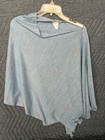 Kinross Cashmere Cotton Poncho White warren Winter Fall Acrylic Synthetic