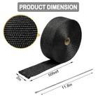 Black Exhaust Heat Wrap   2   X 50  Exhaust Header Wrap Tape Fiberglass 50ft