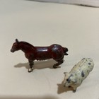 3 Lead Farm Animals Made In England Horse Sheep Pig