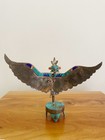 Sterling Kachina Southwest Artist David Freeland Jr Silver Turquoise Stone Inlay