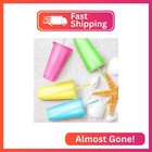 Honeydak 100 Pack Plastic Tumbler With Straw And Lid Bulk  Shiny Color