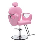Pink Hydraulic Barber Salon Chair 360 Rotating Reclining Hair Stylist Shampoo