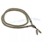 Smoky Quartz 108 Prayer Beads Tibet Buddhist Mala Necklace Bracelet Meditation