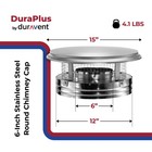 Duravent Duraplus 6dp-vc 6 Inch Stainless Steel Round Chimney Cap  Silver