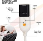 Heated Electric Blanket Twin Size Soft Flannel Sherpa  Auto Off  62  X 84  Grey